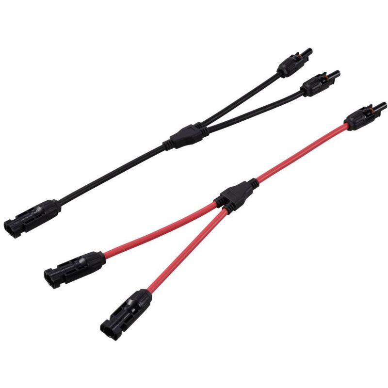 foto del prodotto 1 connettore a spina per energia solare parallelo su 2 prese presa su 2 spine tc 12195656 nero, rosso tru components