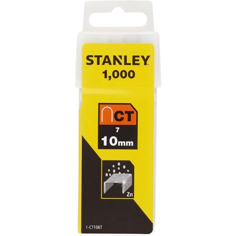 foto del prodotto 1 ct106t graffette tipo 7 set di 1000 pz 10 mm stanley