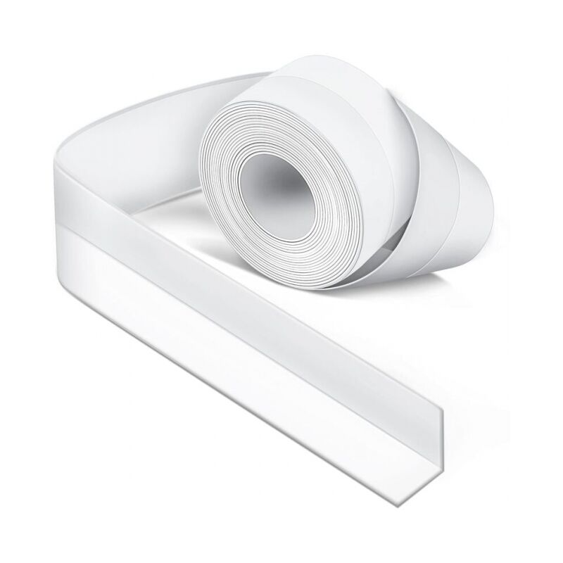 foto del prodotto 1 guarnizione per bagno in silicone bianco, guarnizione per vasca, nastro sigillante, antimuffa e impermeabile, nastro adesivo