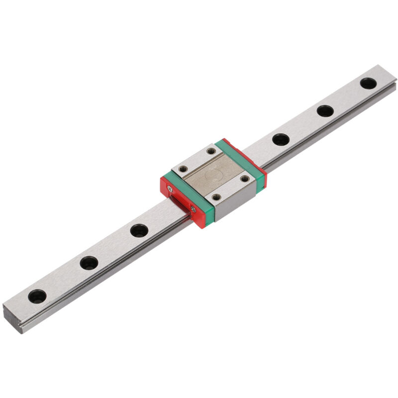 foto del prodotto 1 guida lineare in miniatura lml12b con blocco scorrevole di larghezza 12 mm 200 mm eosnow