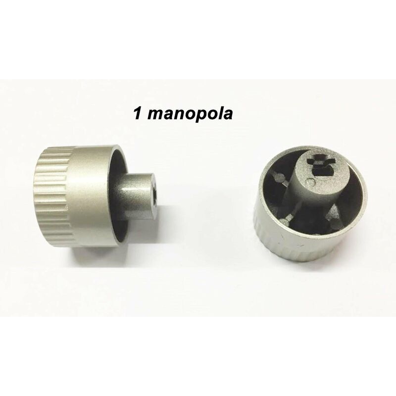 foto del prodotto 1 manopola universale silver per cucina a gas passo mm 6 gambo alto 13 mn 140