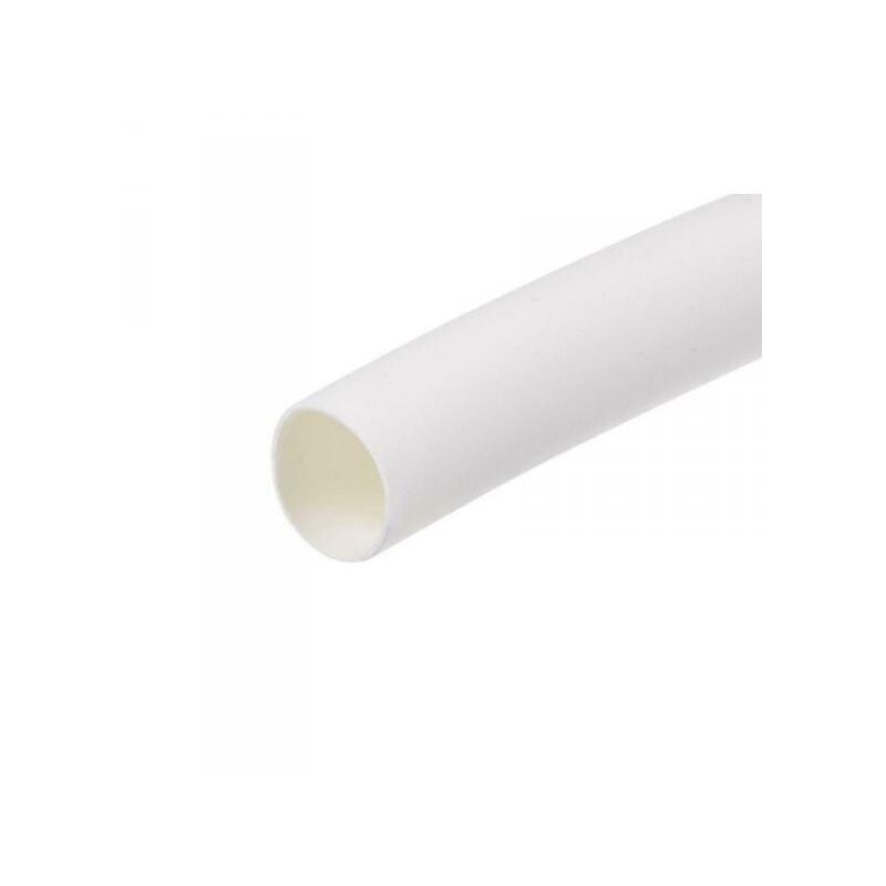 foto del prodotto 1 metro tubo guaina termorestringente diametro 9mm colore bianco