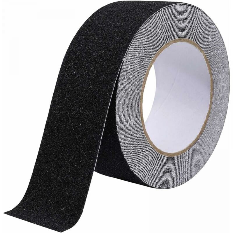 foto del prodotto 1 nastro antiscivolo per scale, 5 cm x 10 m, attrito nero, sicurezza, sgabello, interno, esterno, alta trazione