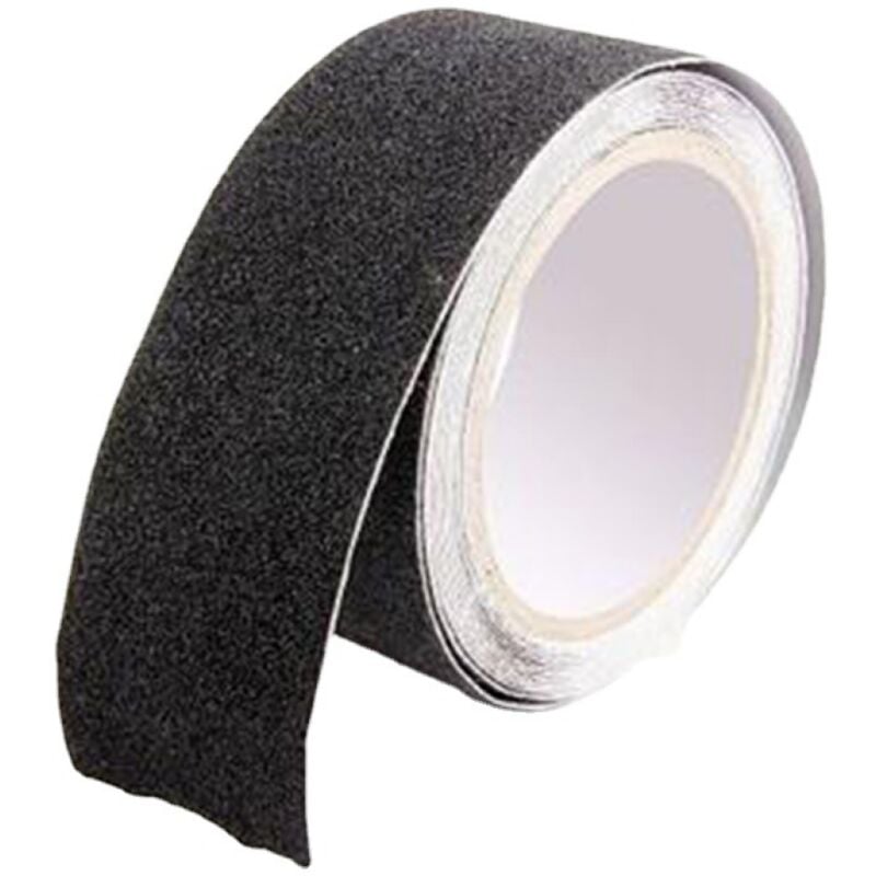 foto del prodotto 1 nastro antiscivolo per scale, 5 cm x 5 m, attrito nero, sicurezza, sgabello, interno, esterno, alta trazione