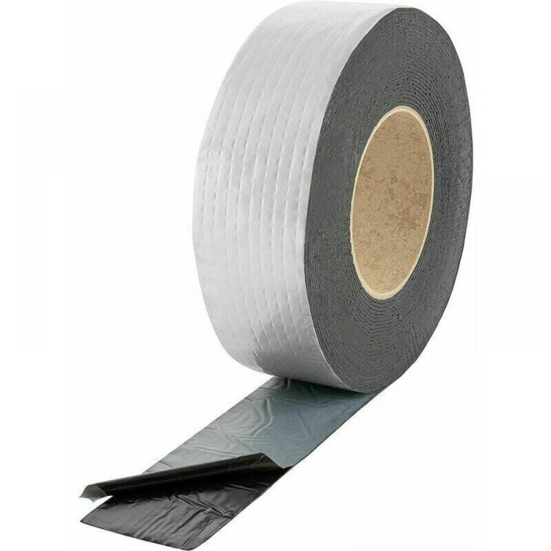 foto del prodotto 1 nastro sigillante per tetti 10 m x 50 mm x 1 mm , nastro adesivo estremamente freddo con rivestimento in alluminio.
