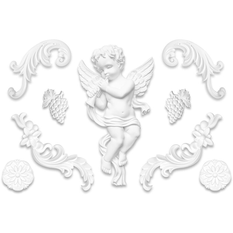 foto del prodotto 1 ornamento stucco pu, antiurto e duro, decorazione in rilievo hexim perfect serie g g2047