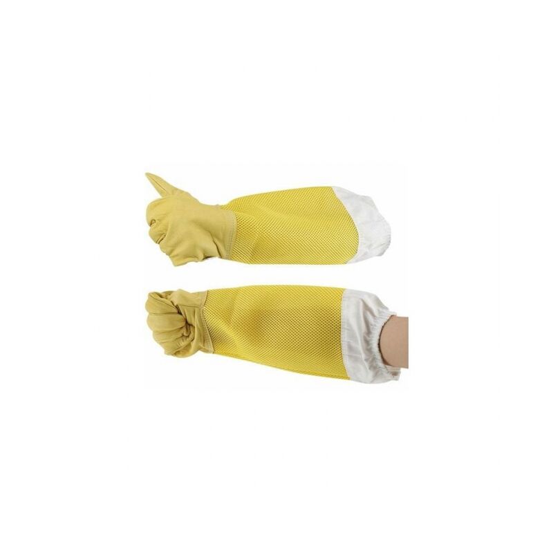 foto del prodotto 1 paio di guanti per apicoltura guanti per apicoltura in pelle sl.gt guanti ventilati a maniche lunghe con polsini elastici