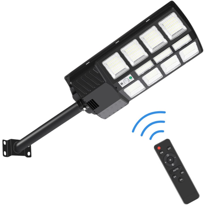 foto del prodotto 1 pcs luci solari da 400 w con sensore di movimento e modalit remota, luci solari da esterno da 600 lm swanew