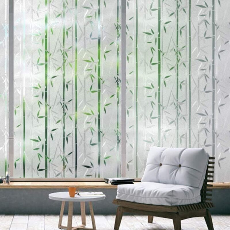 foto del prodotto 1 pellicola oscurante per finestre, 45x200 cm, pellicola per la privacy, schermo per la privacy anti uv, pellicola statica per finestre senza colla
