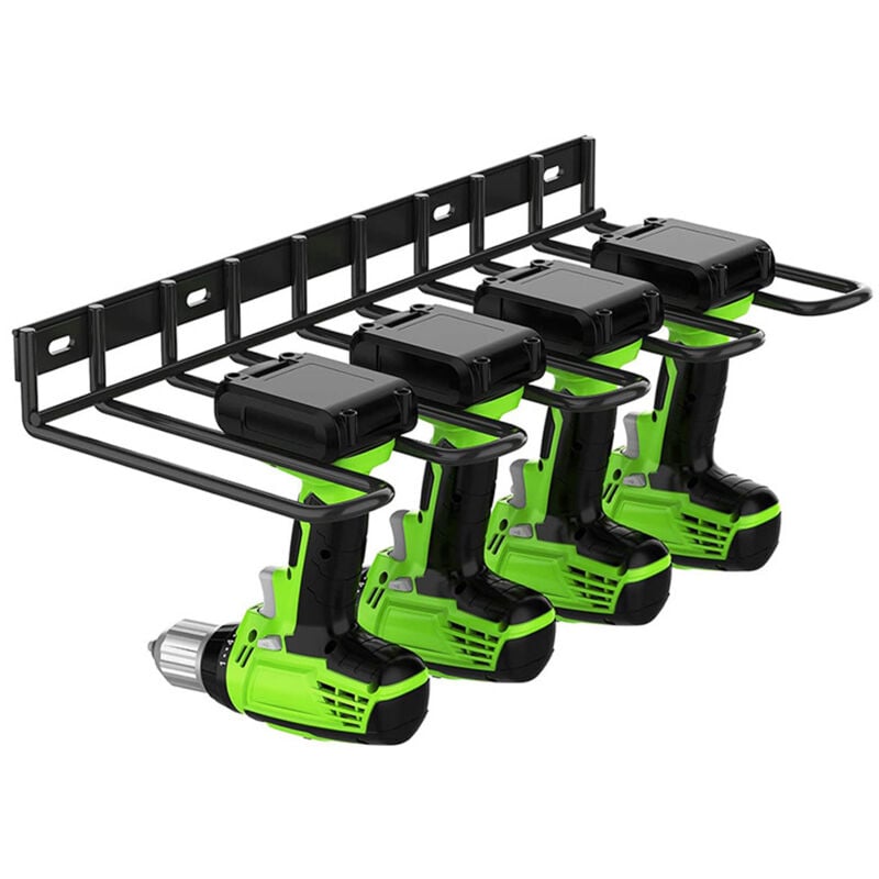 foto del prodotto 1 pezzi organizer per attrezzi da garage, supporto per trapano cacciaviti da parete, organizer per utensili elettrici, appendi attrezzi da parete,