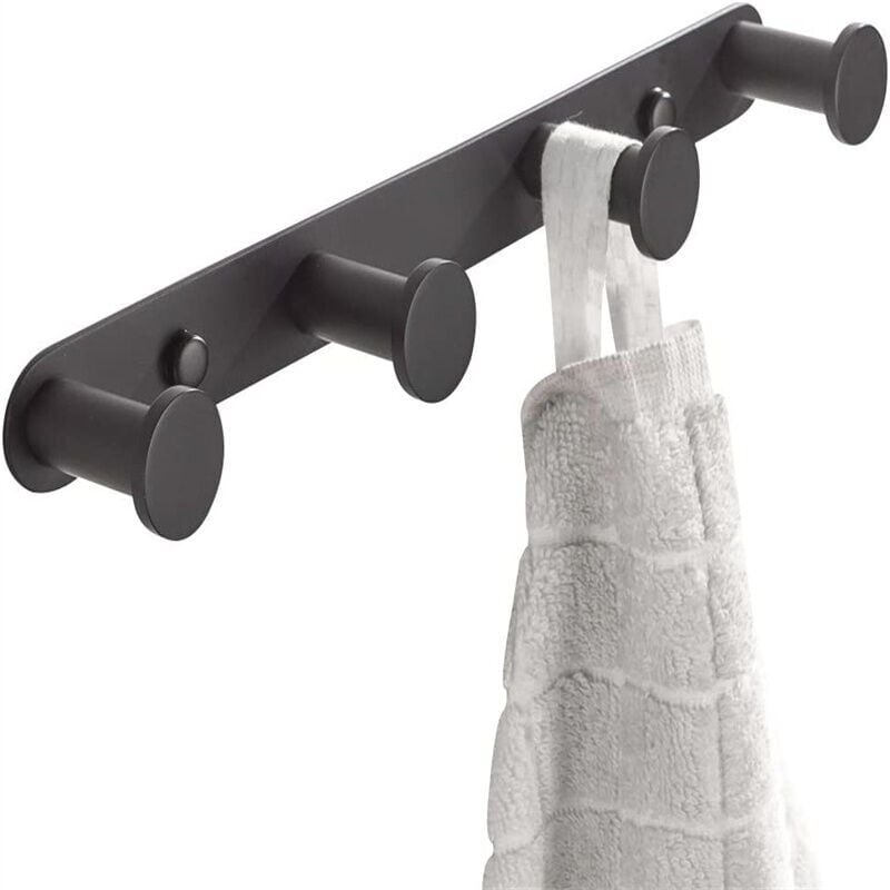 foto del prodotto 1 pezzo appendiabiti da parete con ganci porta asciugamani da bagno in acciaio inox