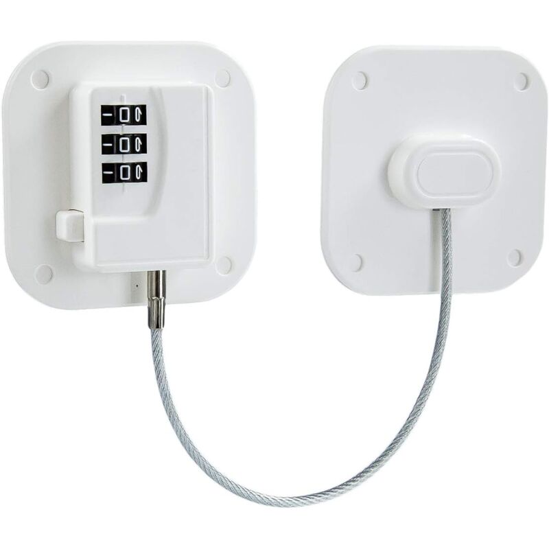 foto del prodotto 1 pezzo, bianco blocco frigorifero senza chiave, blocco di sicurezza per bambini con codice digitale bebusingoto