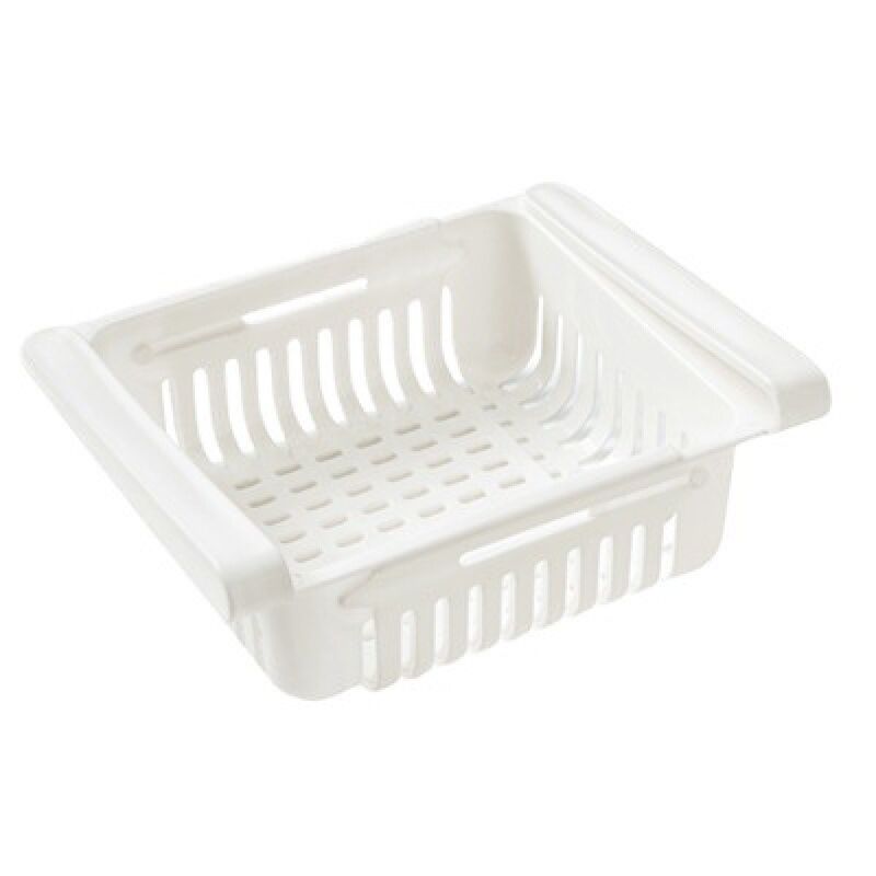 foto del prodotto 1 pezzo, bianco organizzatore per cassetti del frigorifero organizzatore per la casa con strato divisorio per frigorifero, supporto per scaffale