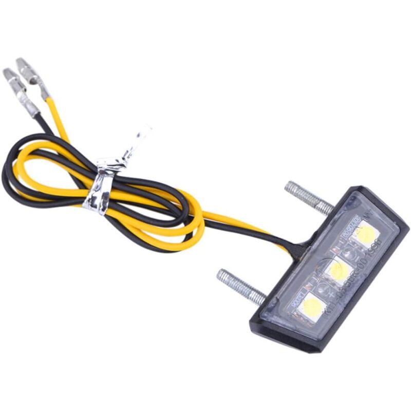 foto del prodotto 1 pezzo luce targa moto 3 smd led chip mini lampada minuscola