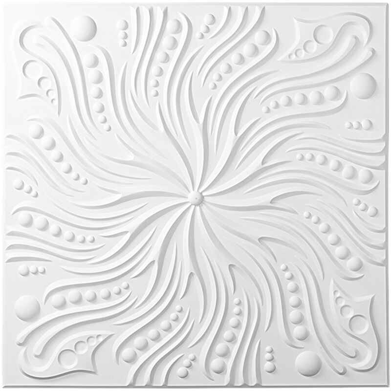 foto del prodotto 1 pezzo piastrella per soffitto pu antiurto perfect 61x61cm b4006