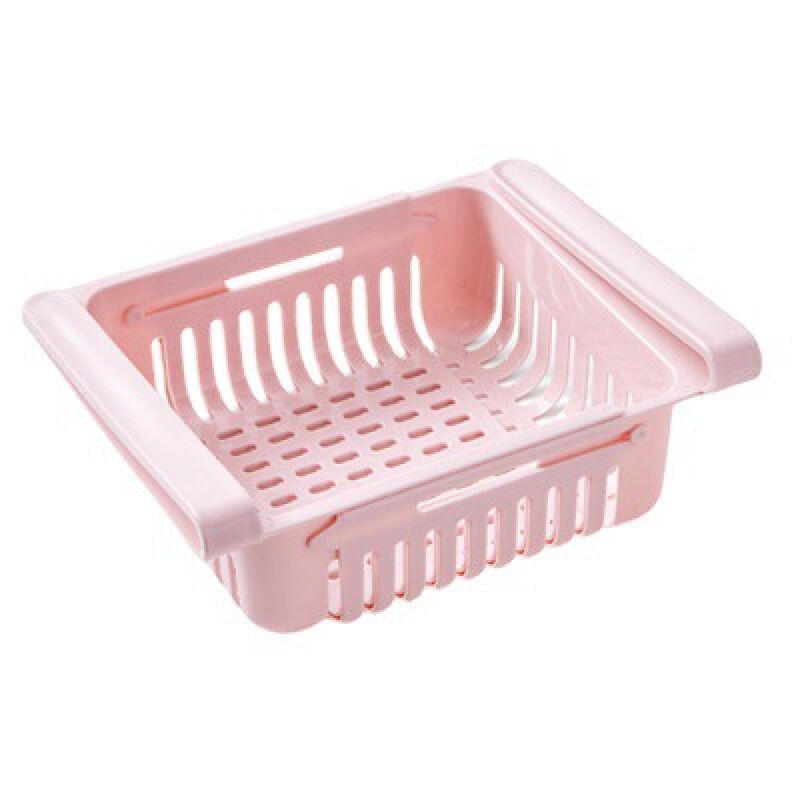 foto del prodotto 1 pezzo, rosa organizzatore per cassetto del frigorifero organizzatore per la casa con strato divisorio per frigorifero, supporto per scaffale