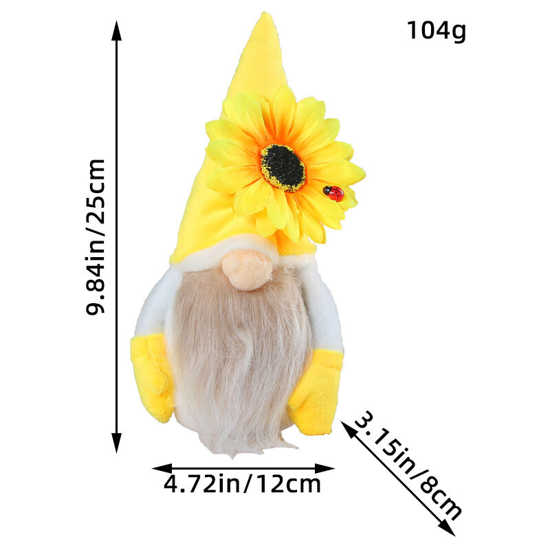 foto del prodotto 1 pezzo serie di gnomi girasole gnomi estivi ornamenti di gnomi girasole decoro girasole, carino, girasole, ape giallo 