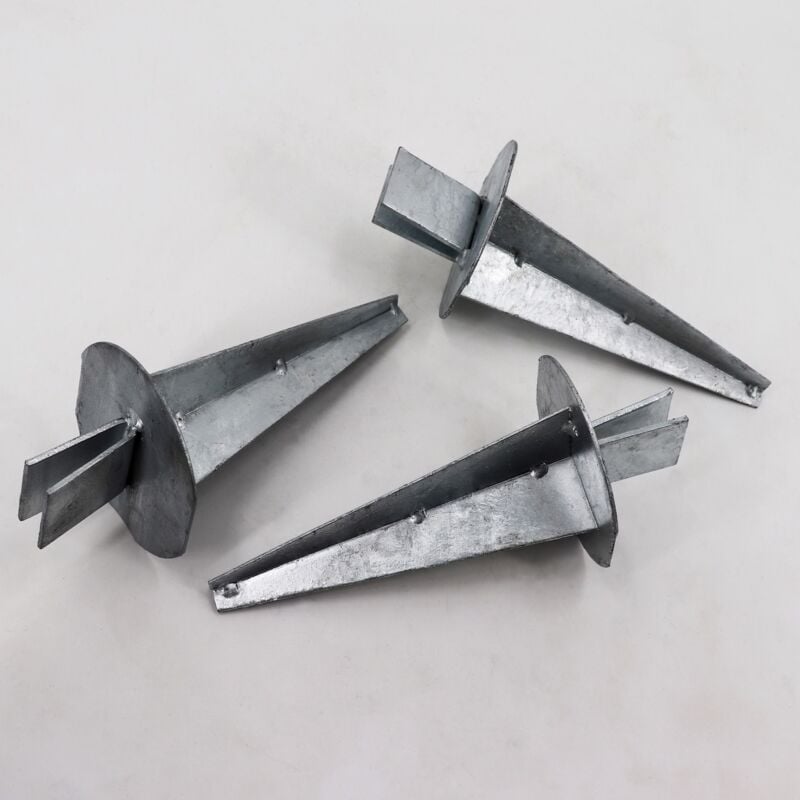 foto del prodotto 1 piastra di messa a terra per pali con profilo a z per rete di protezione da animali selvatici, rete per zona boschiva, rete annodata, rete pastorale