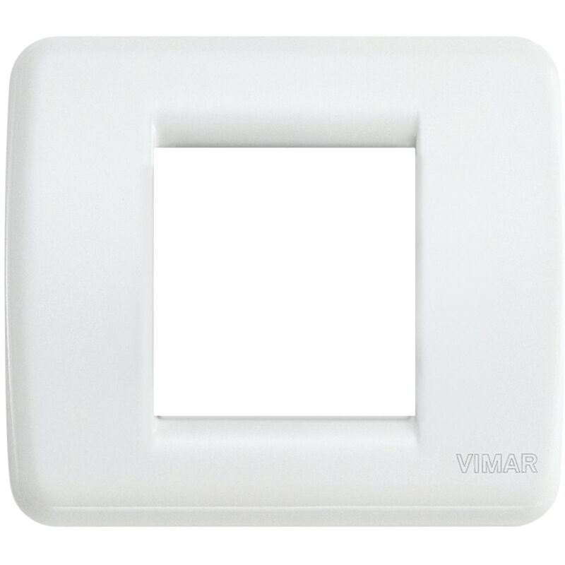 foto del prodotto 1 placca idea rondo 1 2 moduliin metallo bianco 17093.01 vimar