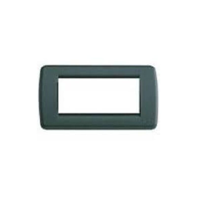 foto del prodotto 1 placca idea rondo 4 moduli inmetallo verde bosco art 16754.07 vimar