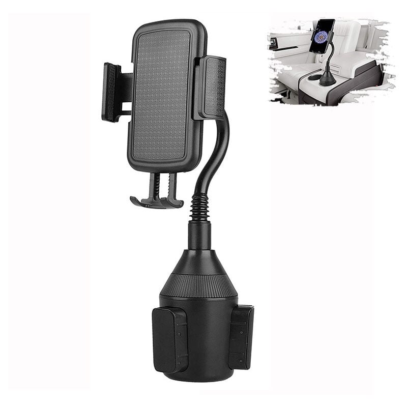 foto del prodotto 1 portabicchieri porta telefono, portabicchieri universale per auto, la lunghezza del collo d oca pu regolare l angolazione del portabicchieri per