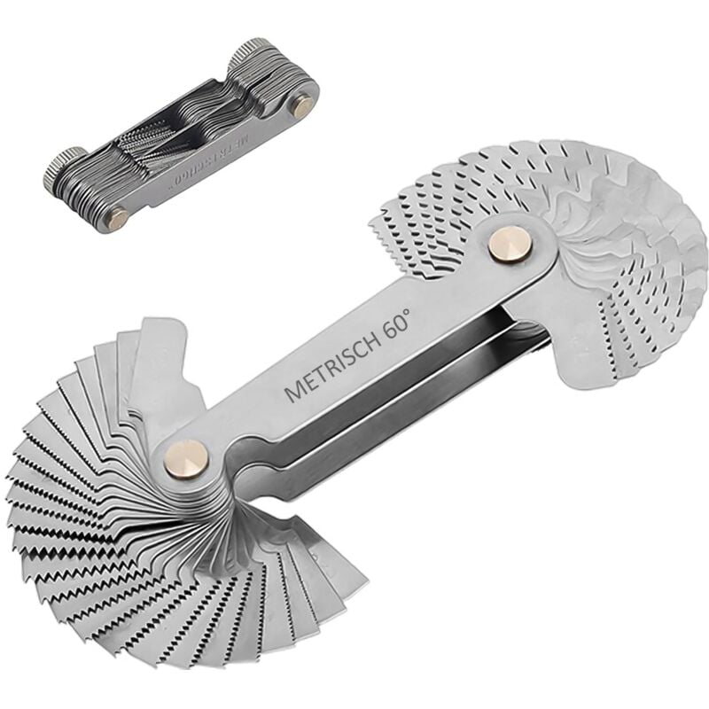 foto del prodotto 1 pz calibro filettato, strumento di misurazione metrico, calibro di precisione, maniglia a scorrimento in acciaio inossidabile, calibro filettato