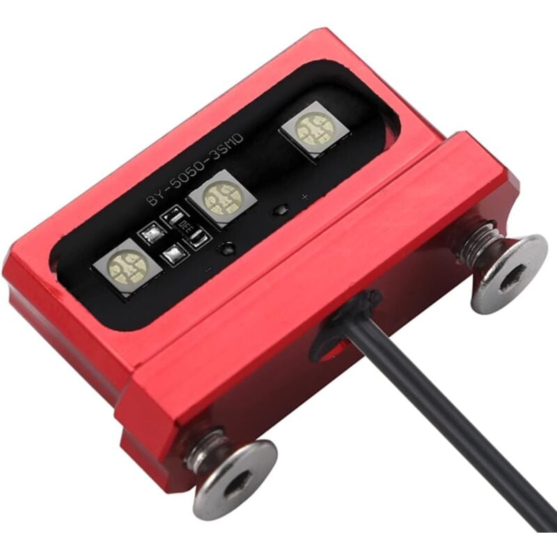 foto del prodotto 1 pz cnc luce targa moto, universale 12v moto led posteriore freno fanale posteriore, luce bianca, lega di alluminio