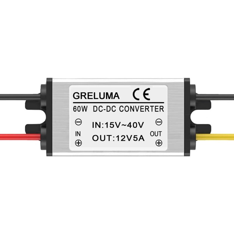 foto del prodotto 1 pz dc 24 v a 12 v step down converter reducer regulator 5 a 60 w adattatore di alimentazione per auto, camion, veicoli, sistema solare ingressi dc