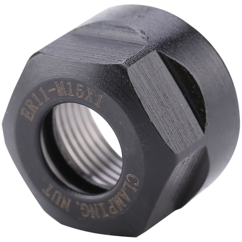 foto del prodotto 1 pz er11 tipo pinza dado di serraggio mandrino punta del supporto nero m15 1 er11a - eosnow