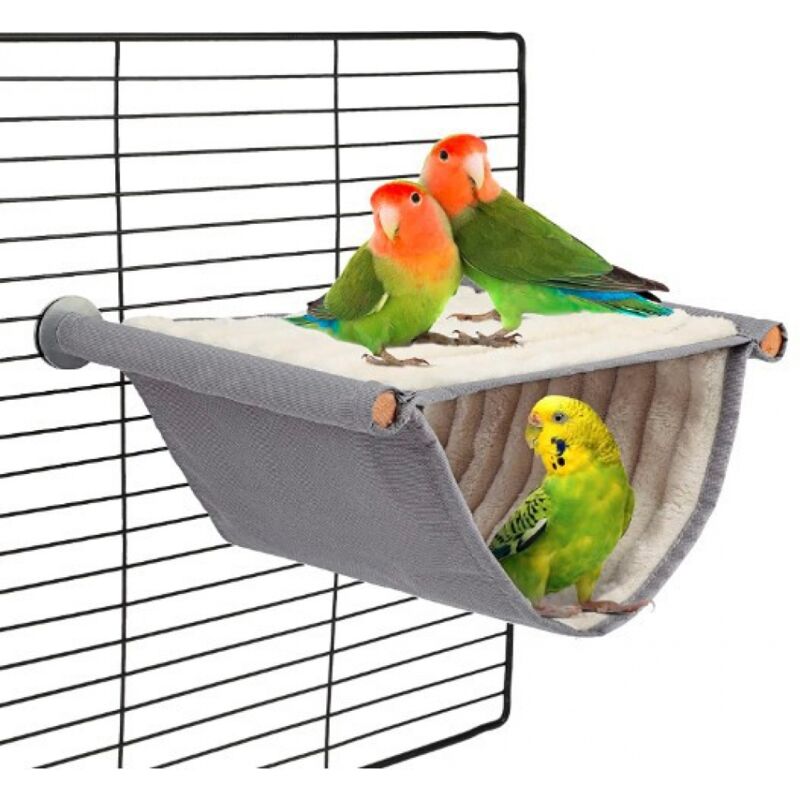 foto del prodotto 1 pz. giocattoli per uccelli grigi amache per uccelli accessori per gabbie per pappagalli set lavabile