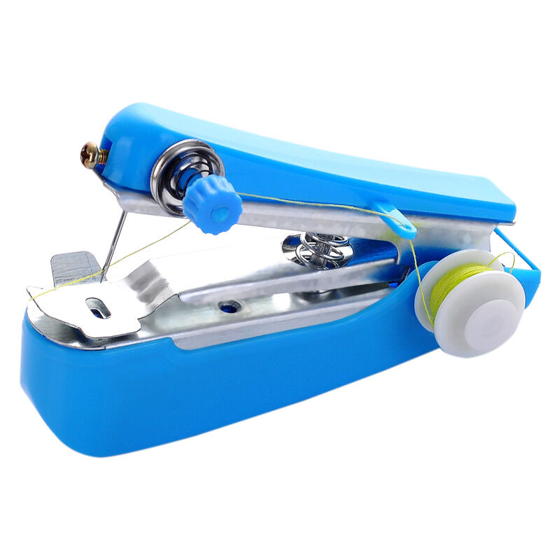 immagine 0 del prodotto 1 pz mini macchina da cucire manuale portatile blu strumento pratico per ricamo mini macchina da cucire a mano macchina da cucire 11,5 7 4 cm 
