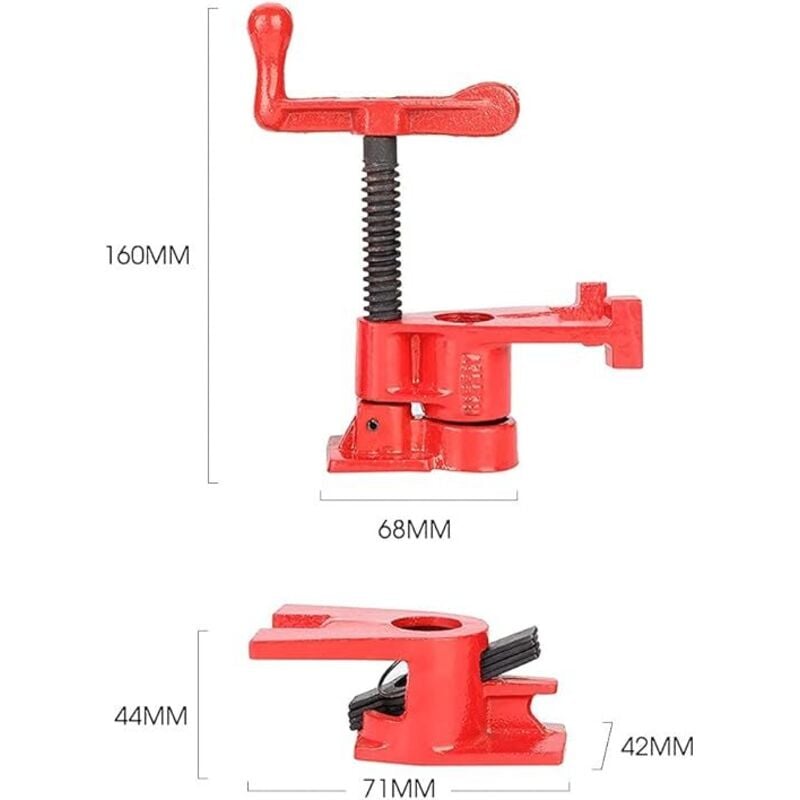 foto del prodotto 1 pz. morsetto per tubi da 3 4 morsetto per tubi dispositivo di serraggio rapido per lavorazione del legno verticale morsetto per legno a manovella
