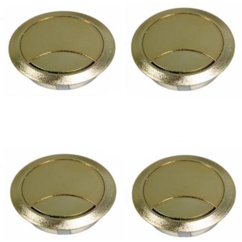 foto del prodotto 1 pz passacavo scrivania tappo passacavi tavolo mm 60 oro passa cavi computer tv