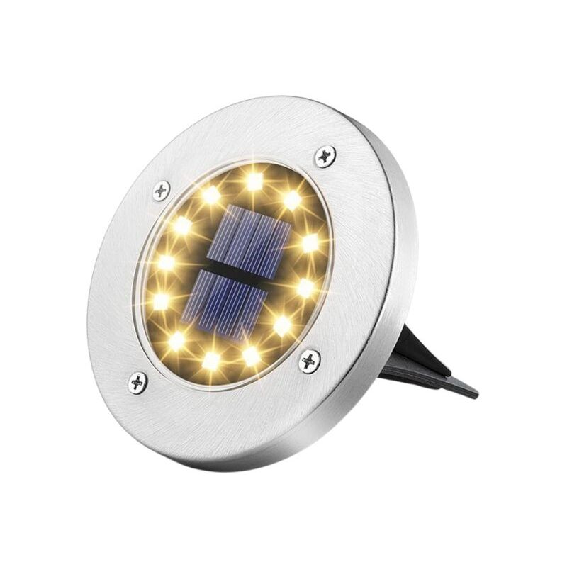 foto del prodotto 1 pz picchetto faretto 8 led solare giardino lampada led segnapasso luce calda