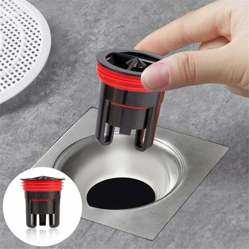 foto del prodotto 1 pz. scarico a pavimento per doccia, scarico antiriflusso, tappo antiodore per cucina e bagno treetalk