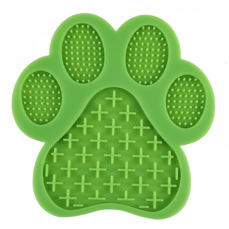 foto del prodotto 1 pz tappetino per leccare il cane verde, tappetino per leccare il cane a leccata lenta, tappetino per leccare il cane in silicone, tappetino per