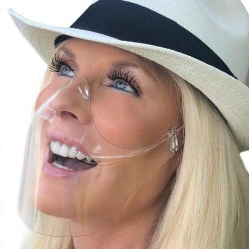 foto del prodotto 1 pz visiera bocca naso maschera viso protezione viso trasparente visiera rapanda