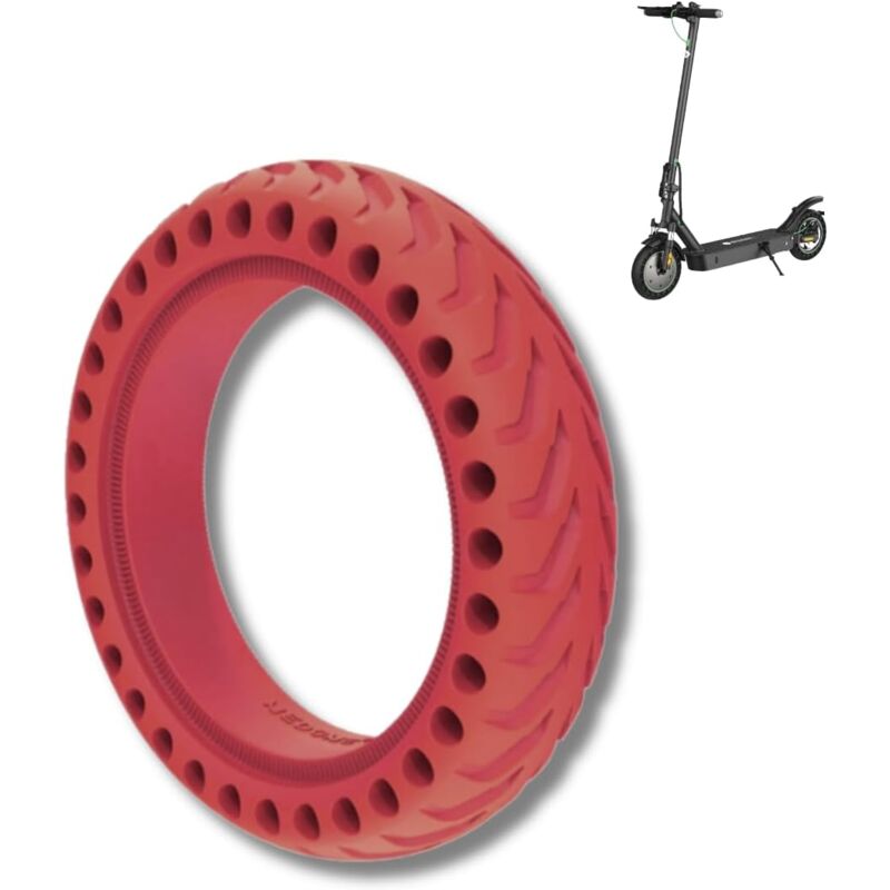 foto del prodotto 1 ruota 8,5 pollici per monopattino elettrico gomme piene rosse 8 1 2 x 2 ricambio