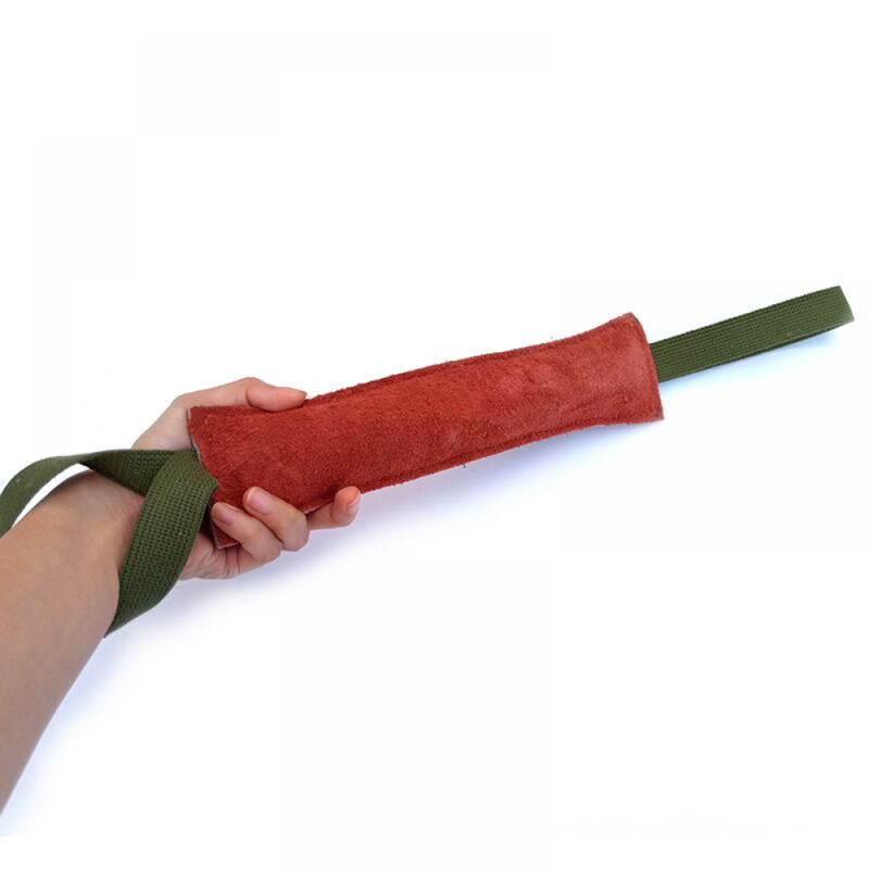 foto del prodotto 1 salsiccia indistruttibile per cani da 40 cm con 2 manici, giocattolo per cani con manichetta antincendio, salsiccia con morso extra forte.