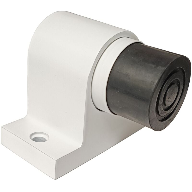 foto del prodotto 1 supporto a pavimento per porte pesanti fino a 120 kg con tutte le molle inox 304 colore epoxy bianco, grigio o nero. bianco