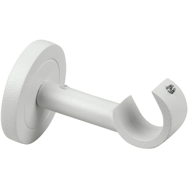 foto del prodotto 1 supporto bianco monoblocco fisso aperto per tubo tenda diametro 20 mm