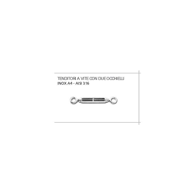 foto del prodotto 1 tenditore a vite con 2 occhielli in inox 5 x 70 mm 0021500.ix oreca