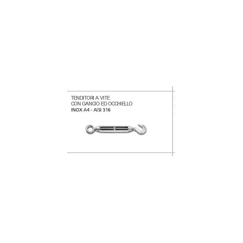 foto del prodotto 1 tenditore a vite con gancio eocchiello in inox 5 x 70 mm 0021514.ix oreca