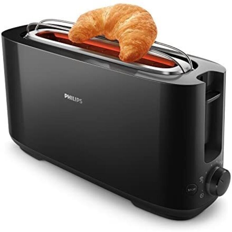 foto del prodotto 1 tostapane a fessura lunga 1030w nero - hd2590 90 philips
