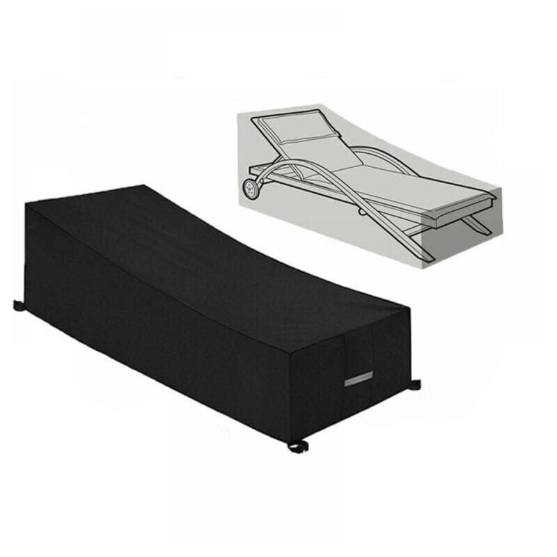 foto del prodotto 1 x copertura promozionale per lettino prendisole in tessuto oxford 210d, impermeabile, antivento, resistente ai raggi uv 210 x 75 x 40 80 cm , nero