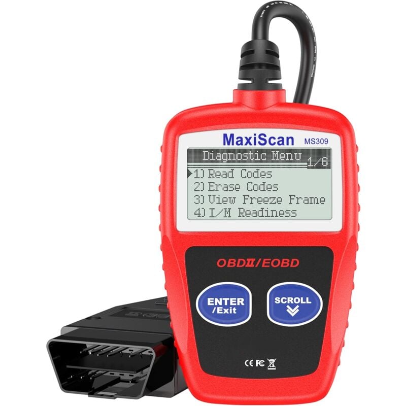 foto del prodotto 1 x ms309 can obdii strumento diagnostico obd2 scanner strumento di scansione per la spia del motore di controllo rosso 