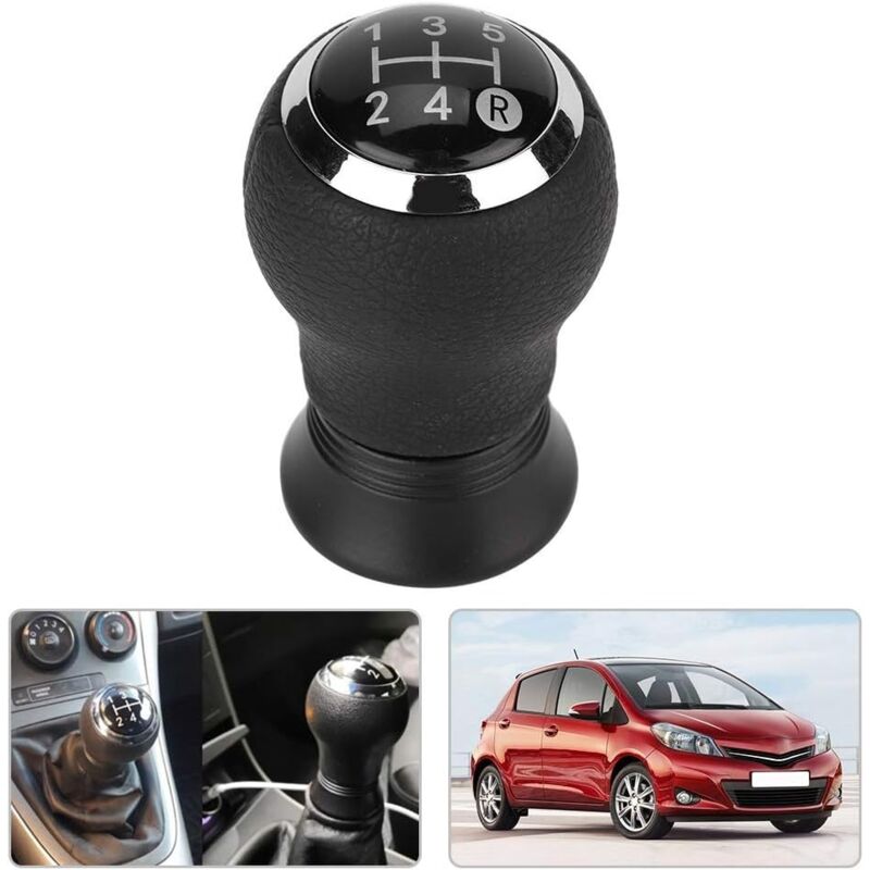 foto del prodotto 1 x pomello del cambio, modifica della testa del pomello del cambio a 5 velocit compatibile con toyota yaris 2005 2010 normale 