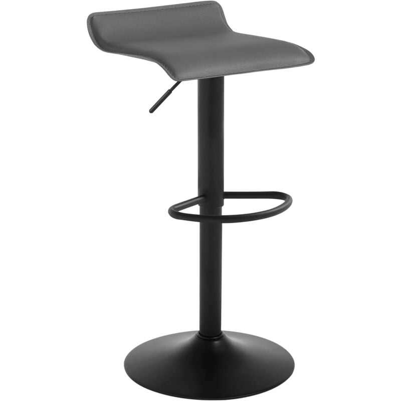 foto del prodotto 1 x sgabello da bar, altezza regolabile, girevole a 360 gradi, grigio woltu