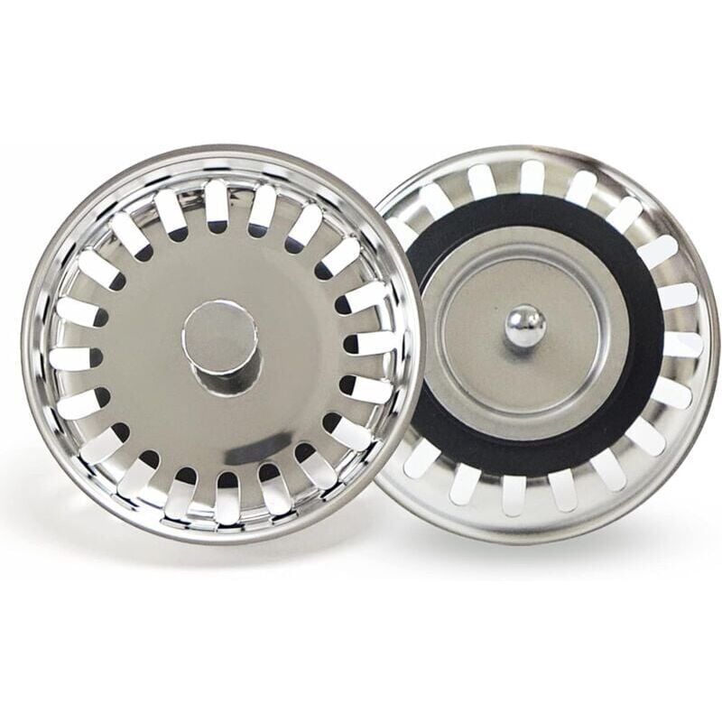 foto del prodotto 1 x tappo per lavello da cucina, filtro per lavello da cucina, tappo per lavello da bagno in acciaio inossidabile, filtro per lavello da bagno, tappo
