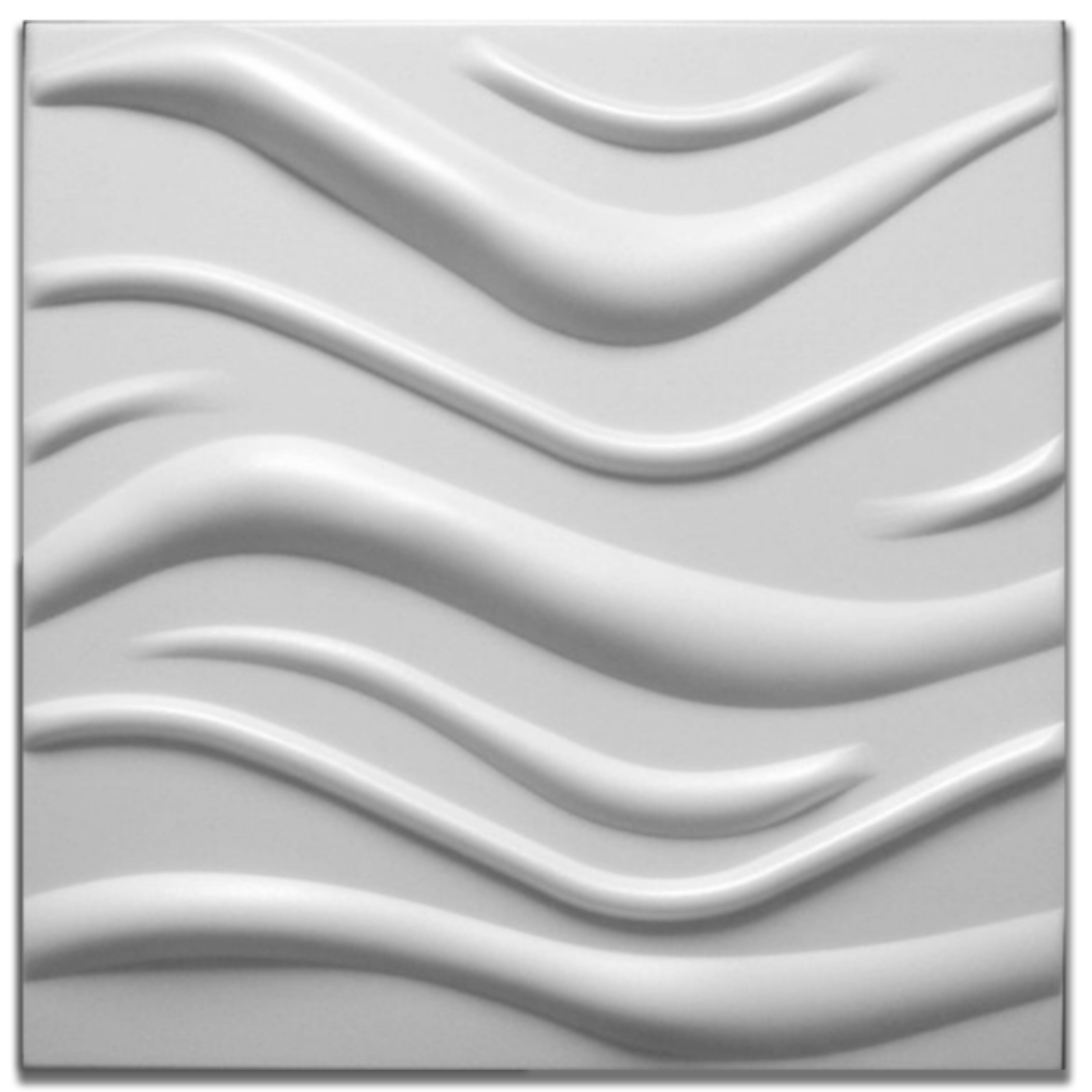 foto del prodotto 10/20mq di pannelli in xps (polistirene compatto) 3d a soffitto o parete 50x50x2cm bianchi 4 modelli - 10mq di onde